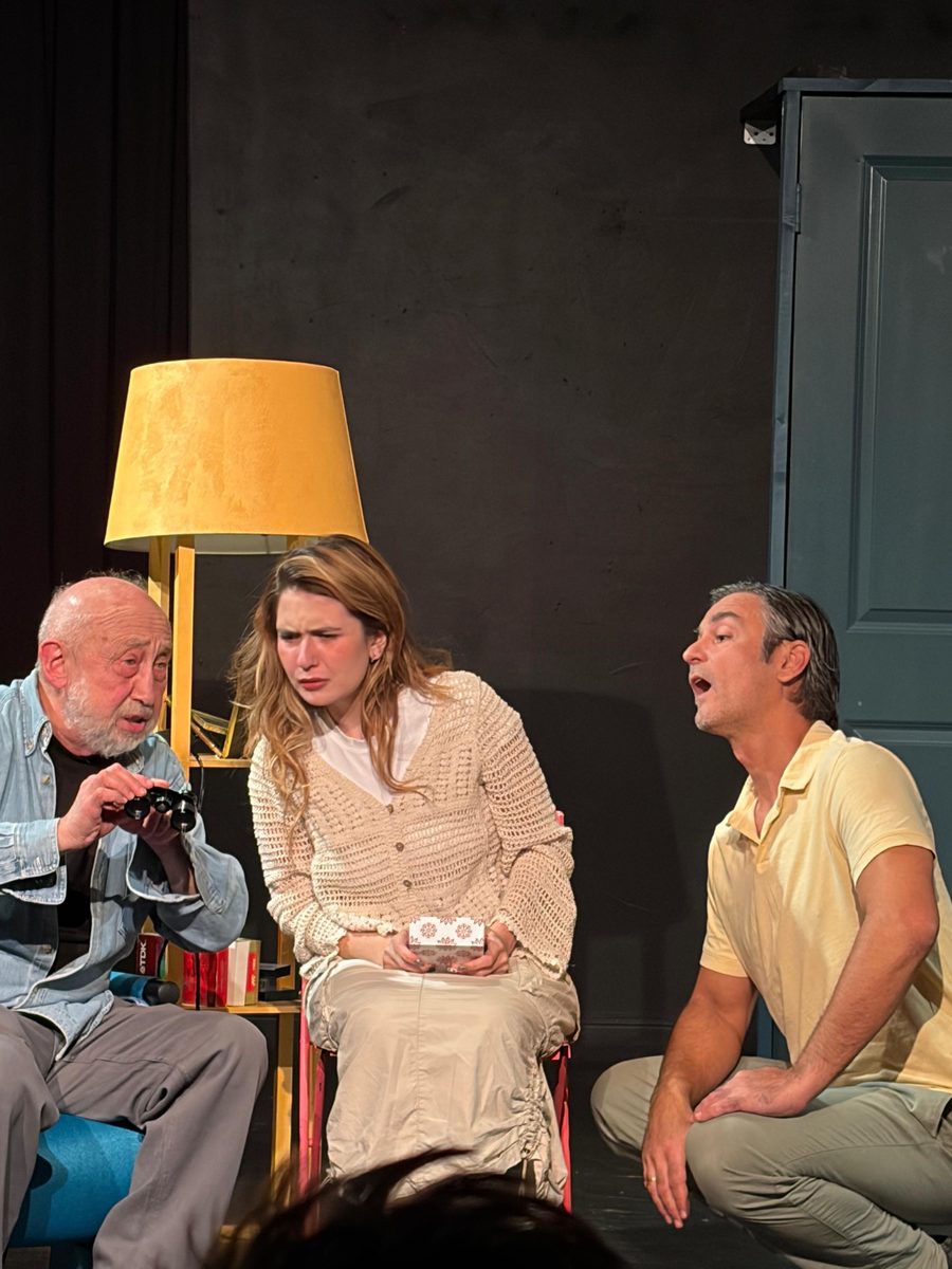 Three actors, intimate scene